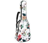 Guitar Gig Bag Guitar Backpack with Adjustable Shoulder Strap Guitar Case for Under 42 Inch Bass Classical Folk Guitar Flower Wedding Valentine's Day