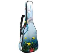 Guitar Gig Bag Guitar Backpack with Adjustable Shoulder Strap Guitar Case for Under 42 Inch Bass Classical Folk Guitar Mermaid Underwater