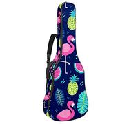 Guitar Gig Bag Guitar Backpack with Adjustable Shoulder Strap Guitar Case for Under 42 Inch Bass Classical Folk Guitar Summer Flamingo Watermelon Palm