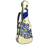 Guitar Gig Bag Guitar Backpack with Adjustable Shoulder Strap Guitar Case for Under 42 Inch Bass Classical Folk Guitar The Peacock with Floral