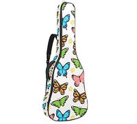 Guitar Gig Bag Guitar Backpack with Adjustable Shoulder Strap Guitar Case for Under 42 Inch Bass Classical Folk Guitar Butterflies Pattern Collection