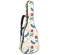 Guitar Gig Bag Waterproof Zipper Soft Guitar Backpack for Bass Acoustic & Classical Folk Electric Guitar Case Colorful Carnival Sun Flower