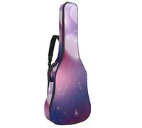 Guitar Gig Bag Waterproof Zipper Soft Guitar Backpack for Bass Acoustic & Classical Folk Electric Guitar Case Valentine's Day Pink Love Heart