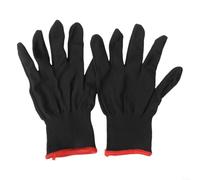 Guitar Gloves for Practice Left Hand Nylon Finger Protectors Anti-Slip Bass Glove Musicians Black L(S Size)