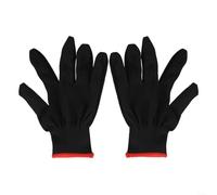 Guitar Gloves for Practice Left Hand Nylon Finger Protectors Anti-Slip Bass Glove Musicians Black L(M Size)