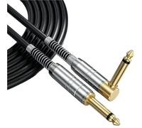Guitar Gold Plated 6.35mm Mono Cable Right-Angle Straight | Provide the clearest sound for your device.(10m)