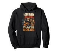 Guitar Grandpa Spoils Grandkids Steals Solos Funny Gift Pullover Hoodie