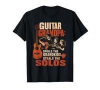 Guitar Grandpa Spoils Grandkids Steals Solos Funny Gift T-Shirt