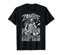 Guitar Guitarist Zombie Skeleton Live Undead Halloween Music T-Shirt