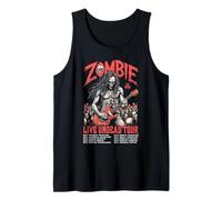Guitar Guitarist Zombie Skeleton Live Undead Halloween Music Tank Top