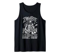 Guitar Guitarist Zombie Skeleton Live Undead Halloween Music Tank Top