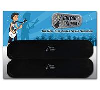 Guitar Gummy™ The ORIGINAL Guitar Strap Non Slip Grip Strip Pad; Prevent Neck Dive - SET of 4 PIECES; Large Black (Black), Black, Large (Pack of 4)