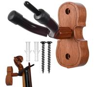 Guitar Hanger Hooks - 9.5x4.6x4cm Mahogany Wall Mount Holder, Decorative Wooden Stand, Secure Instrument Rack | Stylish Display Hook for Violin Viola Cellos Mandolin Banjo Acoustic Electric Bass