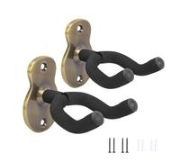 Guitar Hanger Wall Hanger, Set of 2, Fits Instruments Such as Guitar, Bass, Violin, Mandolin, Ukulele Easy Installation with Extension Screws