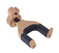 Guitar Hanger, Wall Mount Guitar Hanger Hook Holder Keeper Auto Lock with Guitar Shape Solid Wood Base for Electric Acoustic Guitars Bass String Instrument