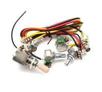 Guitar Harness 1 Set Guitar Harness Pre wired 2v2t 3 way Toggle 500k Resistor(Off-white cover)