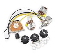 Guitar Harness 1T1V 2T1V Coil Breakout Guitar Wiring Harness Pre wired Circuit 5 Way Push Pull 500K (2T1V)