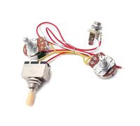 Guitar Harness 500K 1V1T Toggle Guitar Wiring Harness Yellow Cap Potentiometer Durable Metal Low Noise Electronic Accessories