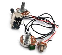 Guitar Harness Electric Guitar Electronic Wiring Harness Kit Contains 3 way toggle 1 volume knob and 1 tone knob 500K resistor