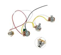 Guitar Harness Guitar Accessories Wire Harness Pre wire Kit Replaceable Single Tone Dual Volume 250K Resistors Bass Easy to Install