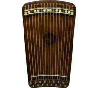 Guitar Harp | Hanago MD28 [16 Strings but Playable 28 Notes] Single-Fret Fingerboard with Piano Array, Portable A4 Size, All Solid Wood (Dark Mahogany)