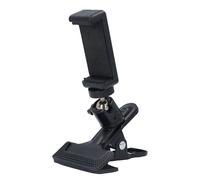 Guitar Head Phone Holder Mount for Live Broadcast Teaching Video, Broadcast Bracket Clip 360 Degree Ball Head Clip On Phone Mount for 5.5-7.5cm