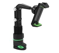 Guitar Head Phone Holder Mount, Plastic Mobile Phone Holder Guitar Headstock with 10Pcs Picks and Wiping Cloth for Teaching Video Recording Performance Accessory, Green + Black