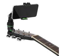 Guitar Head Phone Holder Mount Set, Bracket Arm with Bracket Clip and String Wiping Cloth & Guitar 10 Picks, Smartphone Guitars Capo Bass Headstock Neck Clamp for Teaching Video Recording