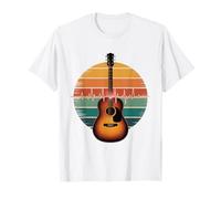 Guitar Heartbeat Retro Vibe Acoustic Melody T-Shirt