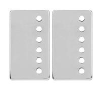 Guitar Humbucker Covers, Humbucker Pickup Cover 50mm and 52mm Pole Spacing 2Pcs Humbucker Guitar Pickup Cover Humbucker Cover Fit for Les Paul Guitar (Silver)