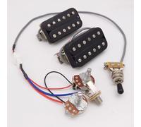 Guitar Humbucker Pickups Set LP Classic 57 Plus Alnico II 50/50mm Bridge/Neck Pickups Blakc with 4C 1V1T wiring harness For Gibson Les Paul Guitar Accessoires