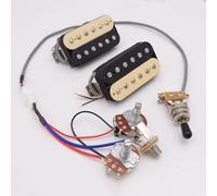 Guitar Humbucker Pickups Set LP Classic 57 Plus Alnico II 50/50mm Bridge/Neck Pickups zebra with 4C 1V1T wiring harness For Gibson Les Paul Guitar Accessoires