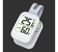 Guitar Hygrometer Thermometer for Acoustic, Folk, Electric Guitar & Bass | Digital Humidity and Monitor with Large 28mm Displ(BLACK)