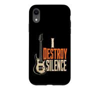 Guitar I Destroy Silence Funny Guitarist Player Gift Case for iPhone XR