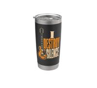Guitar I Destroy Silence Funny Guitarist Player Gift Stainless Steel Insulated Tumbler