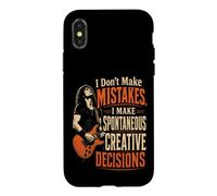 Guitar I Don't Make Mistakes Funny Guitarist Gift Case for iPhone X/XS