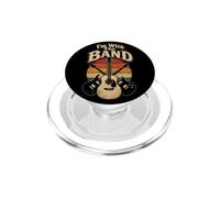 Guitar I'm With The Band Retro Guitarist Music Gift PopSockets PopGrip for MagSafe