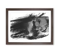 Guitar in Flames V1 Modern Framed Print | A4 Walnut Framed Wall Art | Ready to Hang | Modern Music Picture | Living Room Bedroom Lounge Office