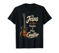 Guitar in Jesus Name I Play Guitar Christian Vintage Gift T-Shirt