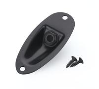 Guitar Input Jack Socket Plate Output Loaded Boat Style 1/4 Inch with Screws for Fender Stratocaster Strat St Mono Electric Guitar for Electric Guitar Replacement Parts (Black)