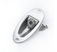 Guitar Input Jack Socket Plate Output Loaded Boat Style 1/4 Inch with Screws for Fender Stratocaster Strat St Mono Electric Guitar for Electric Guitar Replacement Parts (Silver)