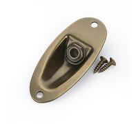 Guitar Input Jack Socket Plate Output Loaded Boat Style 1/4 Inch with Screws for Fender Stratocaster Strat St Mono Electric Guitar for Electric Guitar Replacement Parts (Bronze)