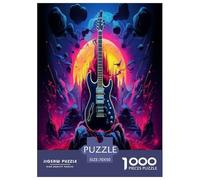 Guitar Instrument Art Jigsaw Puzzles for Adults Fun 1000 Piece Music Home Decoration Stress Relief Education Game Intellectual Game Challenge Educational 70x50cm/1000pcs