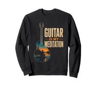 Guitar Is My Meditation Acoustic Guitarist Nature Gift Sweatshirt