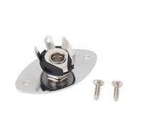 Guitar Jack Oval Shape Metal Guitar Jack Socket Plate Portable Replacement for Strat Tele Guitars