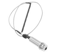 Guitar Jack Pickup, Zinc Alloy, Copper Cylinder Guitar Barrel Jack, 6.35mm Pickup for Electric Pipa Ukulele Zither