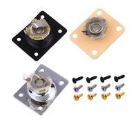 Guitar Jack Plate 3 Sets Metal Output Socket for Electric Guitars