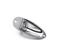 Guitar Jack Plate, Guitar Input Jack Boat Shaped Audio Cable Jack Plate and Neck Plate with Mounting Screws Electric Guitar Output Jack for Strat Guitars (Silver)