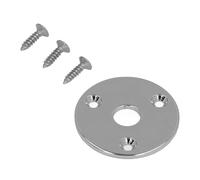 Guitar Jack Socket Plate Guitar Hardware Round Metal Input Output Cover Replacement with Mounting Screws (GT31)