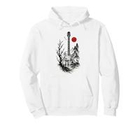 Guitar Japanese Landscape Art Cherry Blossom Music Lover Pullover Hoodie